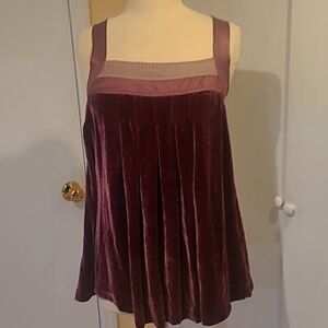 Purple velour top- size small.